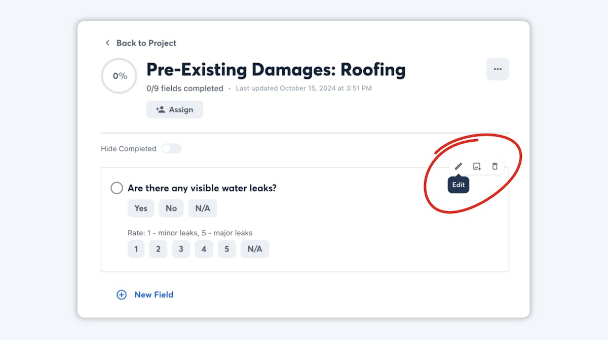 how to edit a checklist template
