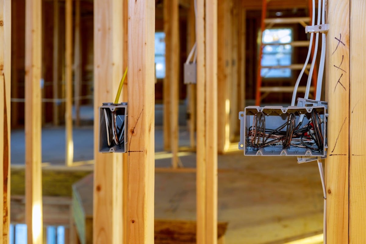 Low Res JPG electrical socket boxes with wires of wooden beams 2022 08 01 04 02 26 utc