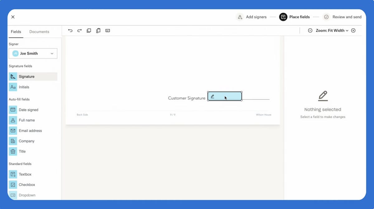 manage document signatures on companycam