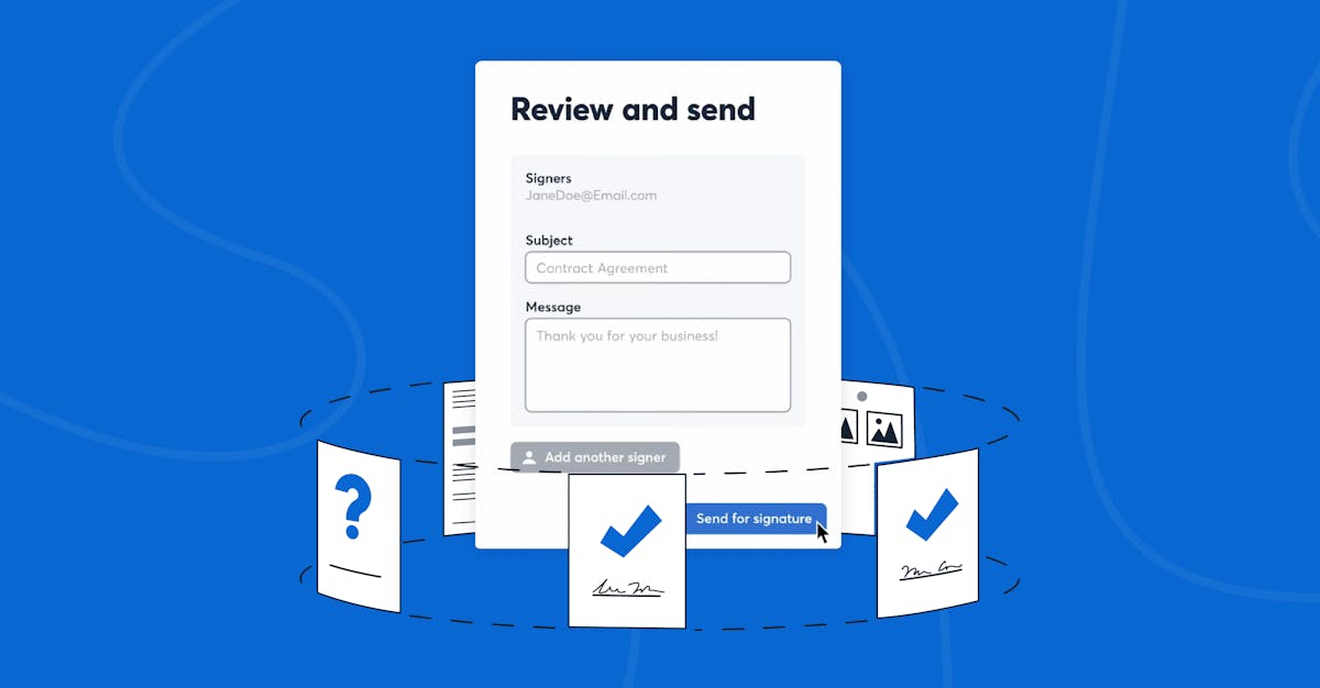 review and send an online signature