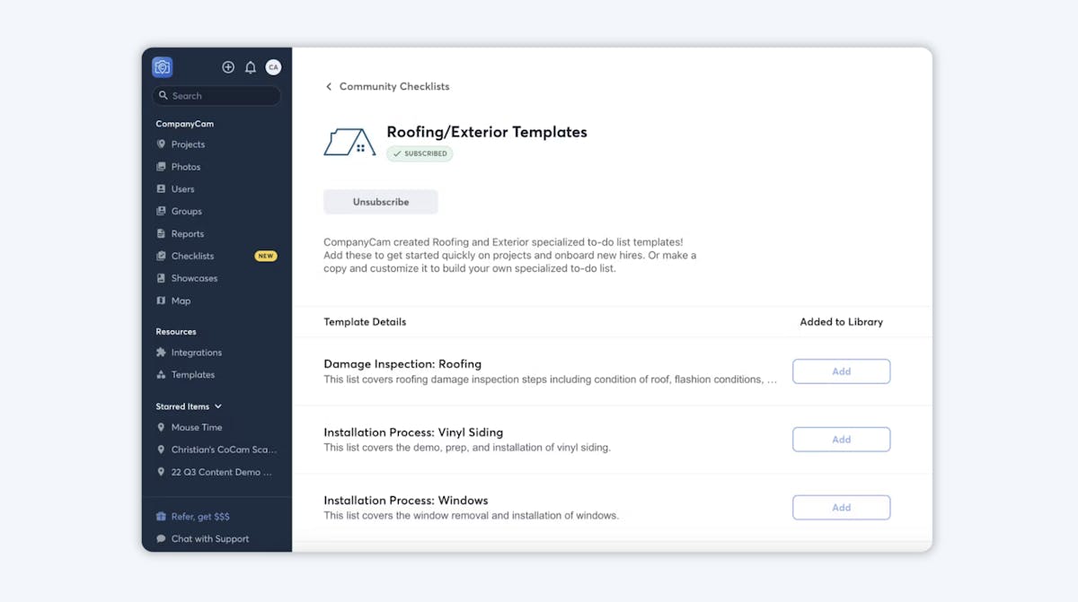 roofing checklist template