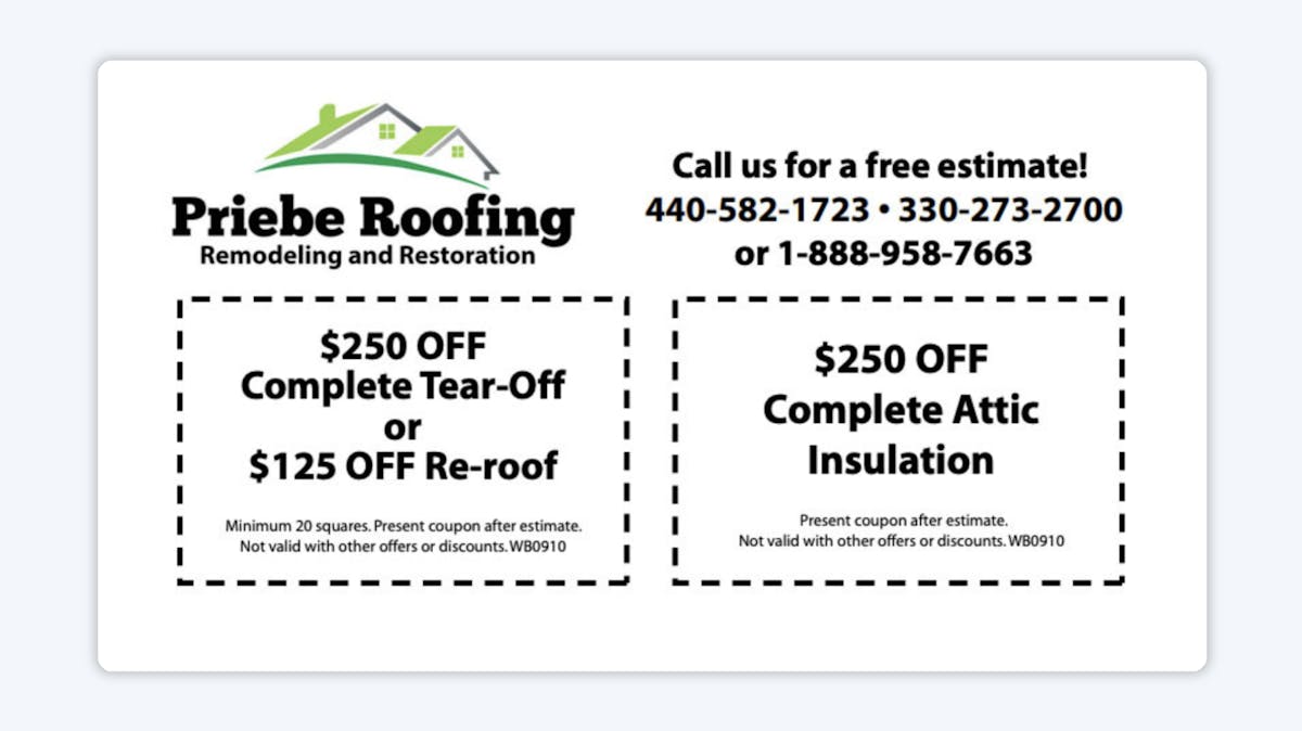 roofing services seasonal coupon